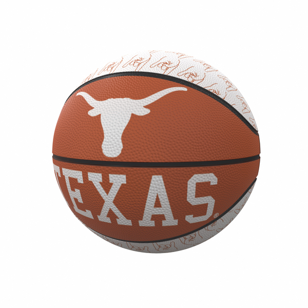 Logo Brands Texas Repeating Logo Mini-Size Rubber Basketball 218-91MR-1